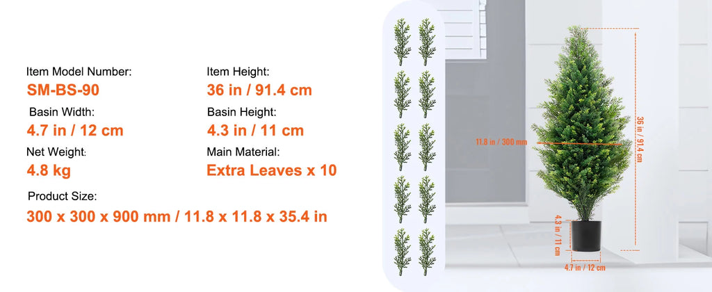 Evergreen Ease Cedar Topiary Trees (Set of 2)