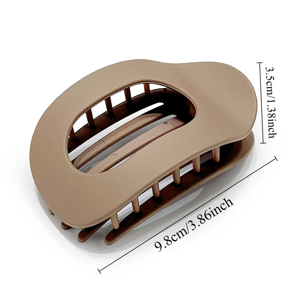 Flat Curved Claw Clip for Women Acrylic Thick Hair