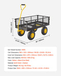 Heavy-Duty 900 lb Garden Cart – 2-in-1 Convertible Steel Wagon with All-Terrain Wheels