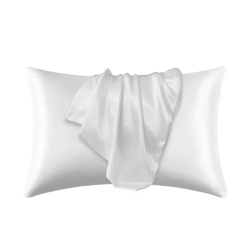 Soft Satin Pillowcase – Smooth Polyester Blend for Hair & Skin | Anti-Frizz, Cooling Pillow Cover (All Sizes)