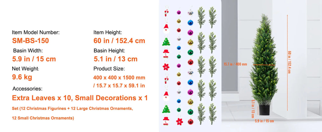 Evergreen Ease Cedar Topiary Trees (Set of 2)