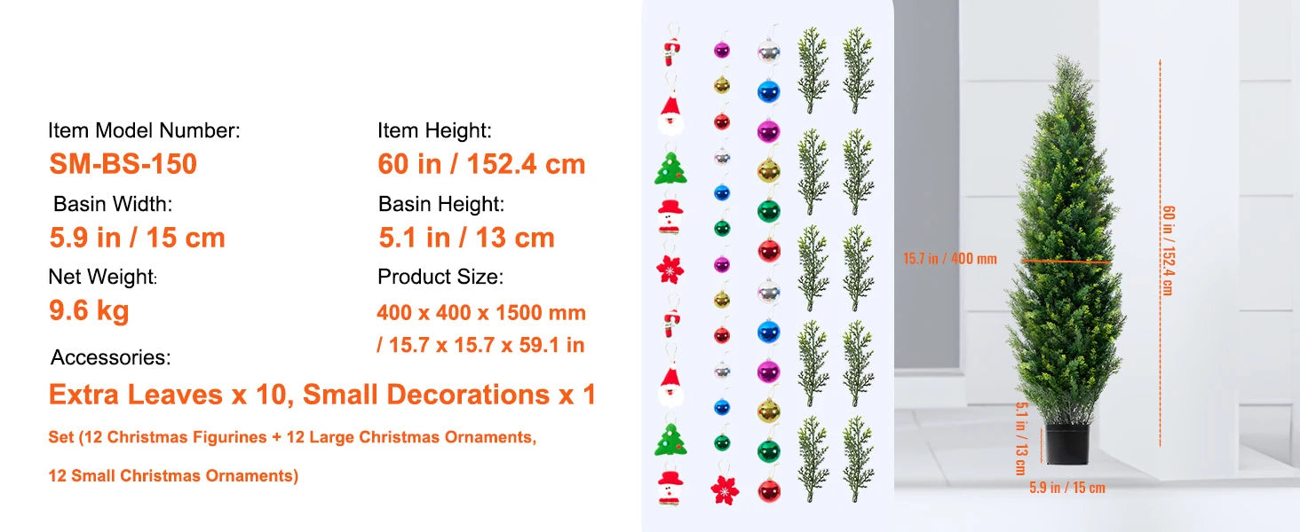 Evergreen Ease Cedar Topiary Trees (Set of 2)