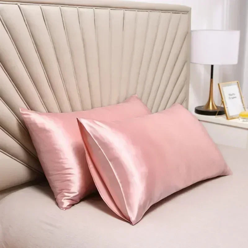 Soft Satin Pillowcase – Smooth Polyester Blend for Hair & Skin | Anti-Frizz, Cooling Pillow Cover (All Sizes)