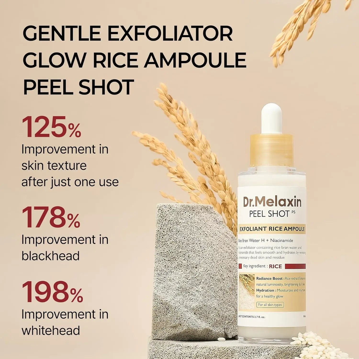 Dr. Melaxin White Rice Glow Peel Shot Ampoule