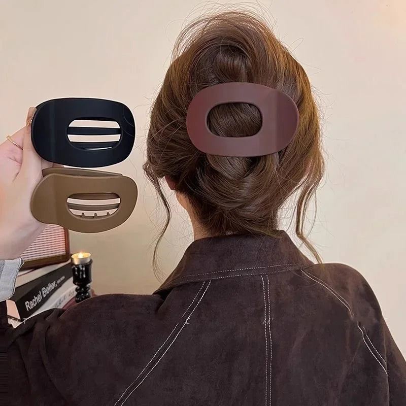 Flat Curved Claw Clip for Women Acrylic Thick Hair
