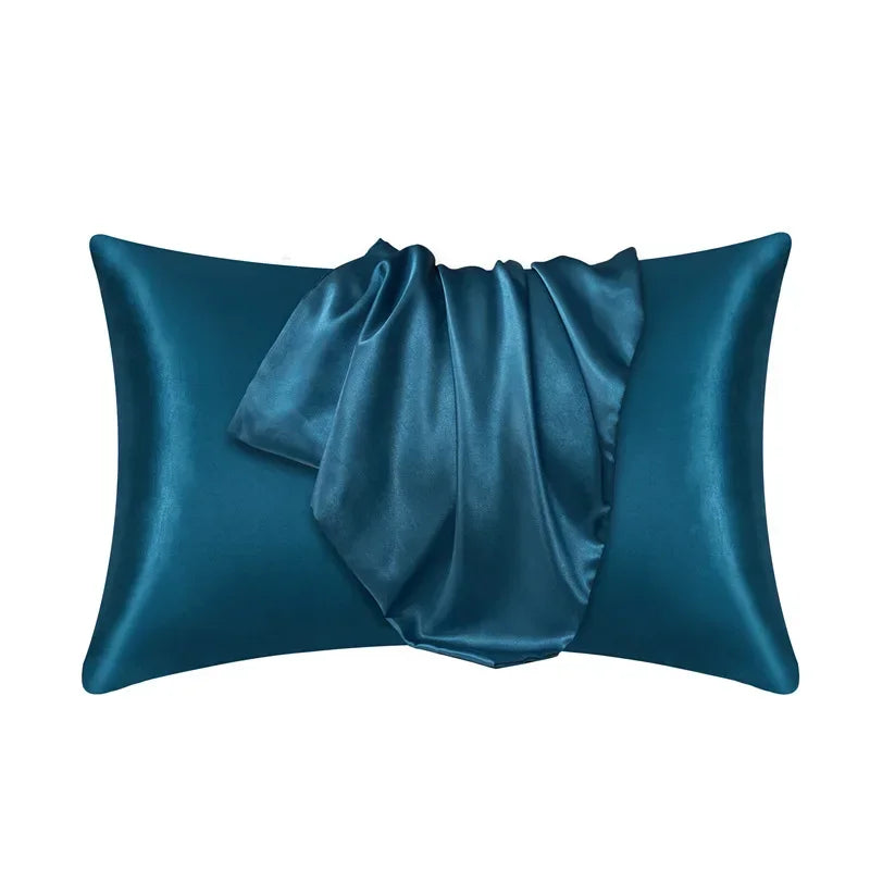 Soft Satin Pillowcase – Smooth Polyester Blend for Hair & Skin | Anti-Frizz, Cooling Pillow Cover (All Sizes)