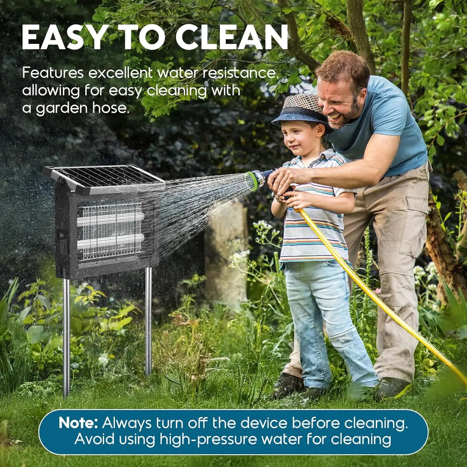Solar Bug Zapper Outdoor with Adjustable Solar Panel, 4500V
