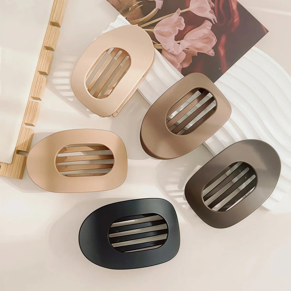 Flat Curved Claw Clip for Women Acrylic Thick Hair