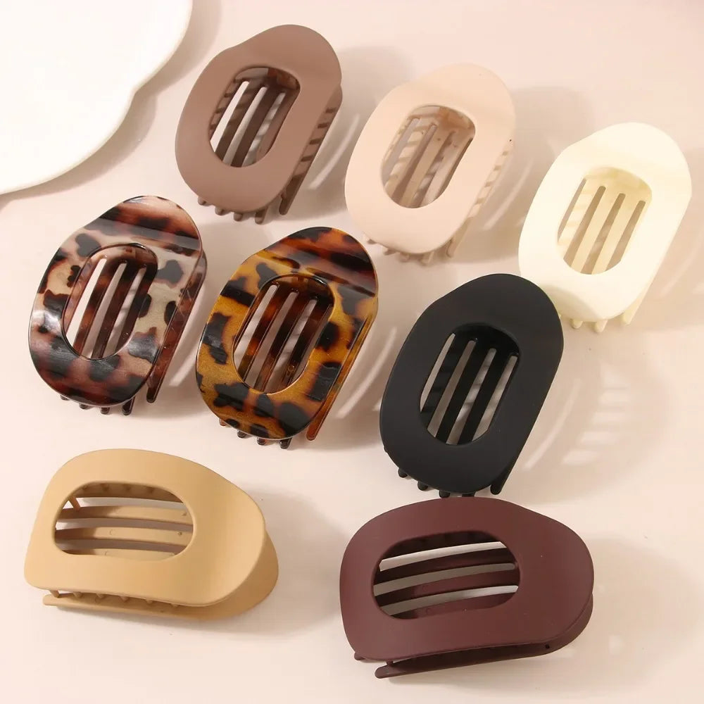 Flat Curved Claw Clip for Women Acrylic Thick Hair