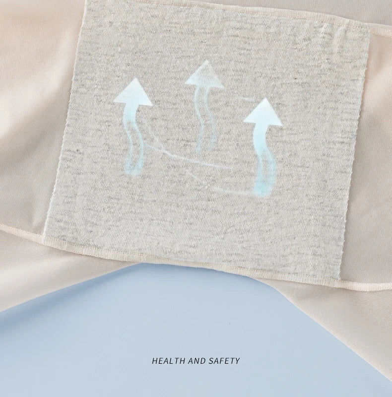 Ice Silk Seamless High-Waist Slip Shorts (4-Pack) – Breathable Anti-Chafing Boxer Brief Panties for Women