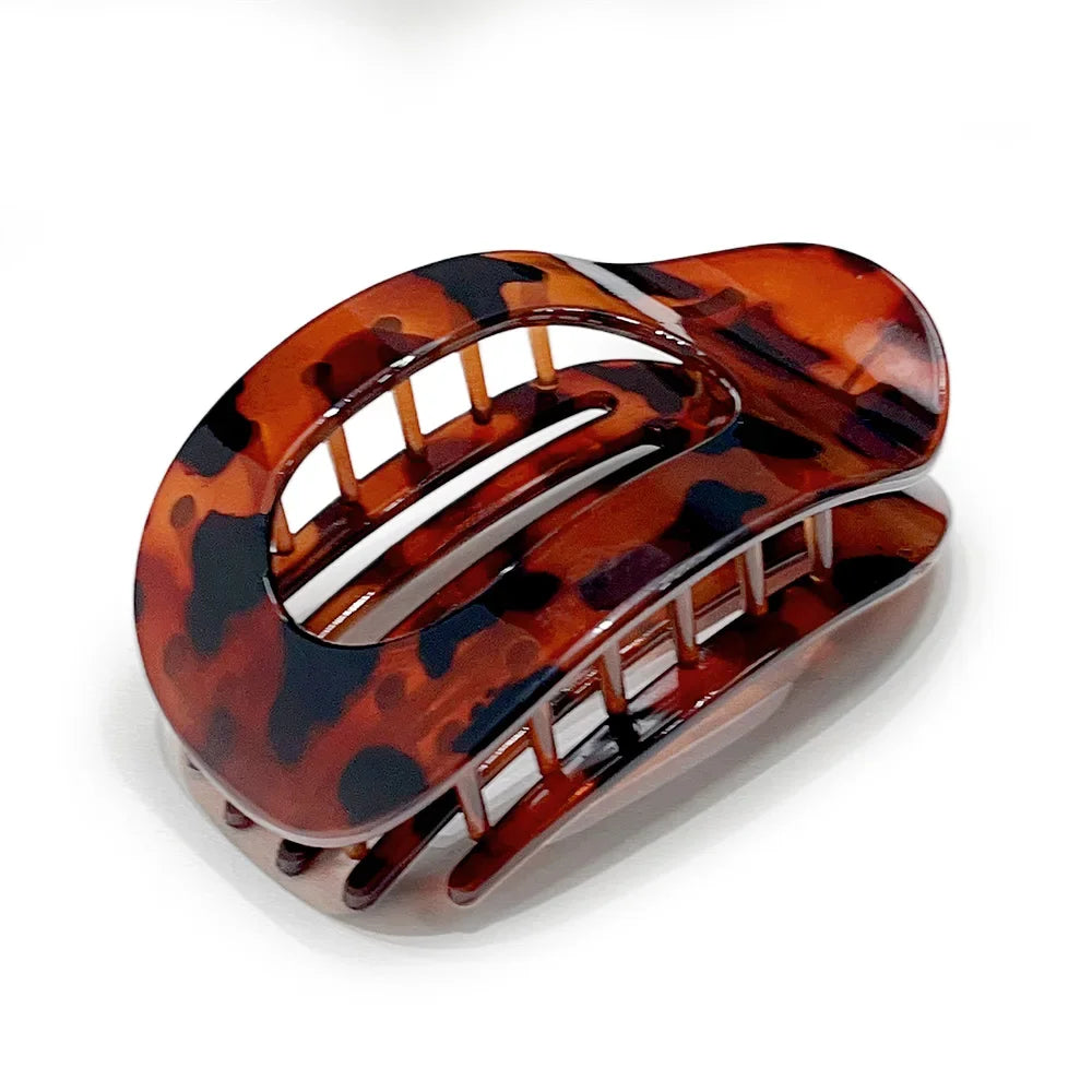 Flat Curved Claw Clip for Women Acrylic Thick Hair